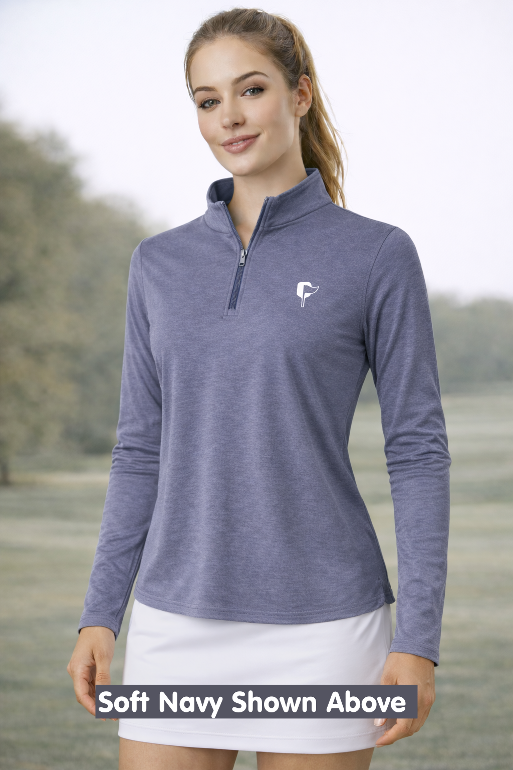 Navy Butter Stripe Half Zip