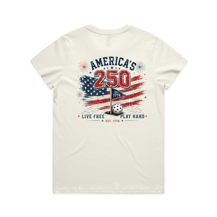 Women's "Live Free, Play Hard" Tee
