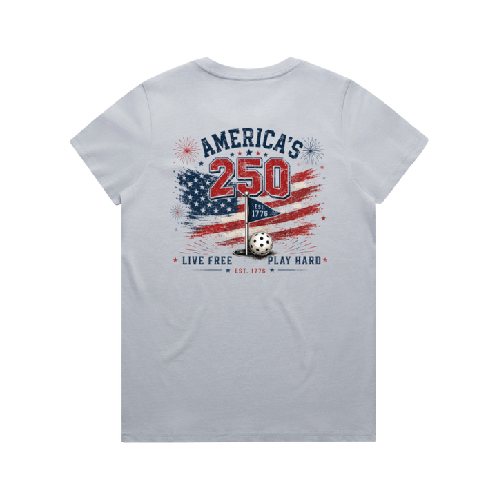 Women's "Live Free, Play Hard" Tee
