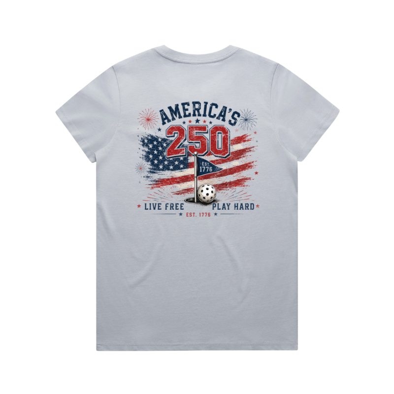 Women's "Live Free, Play Hard" Tee