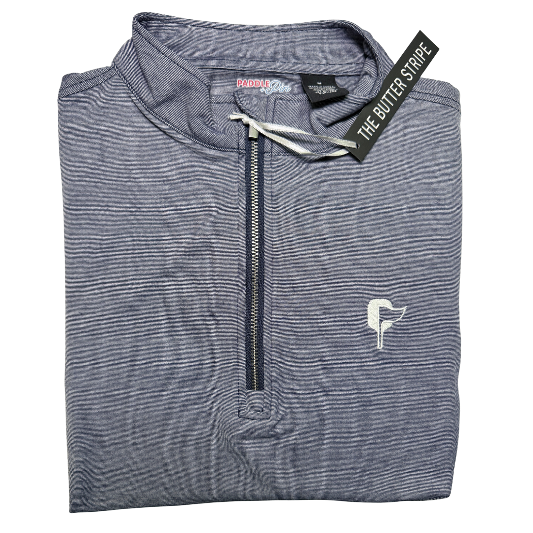 Navy Butter Stripe Half Zip